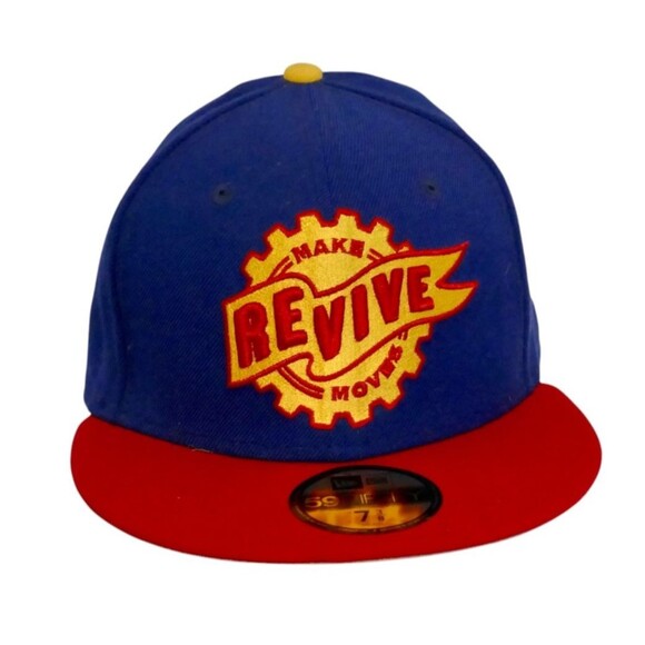 New Era 59Fifty Revive Skateboards Colorful Fitted Baseball Hat Size 7 3/8 - Picture 1 of 11